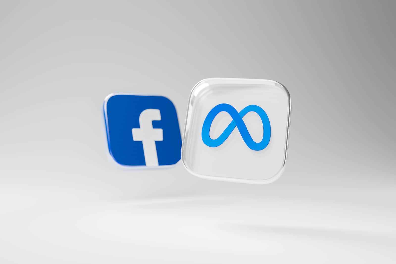 Trademarked logos of Facebook and Meta