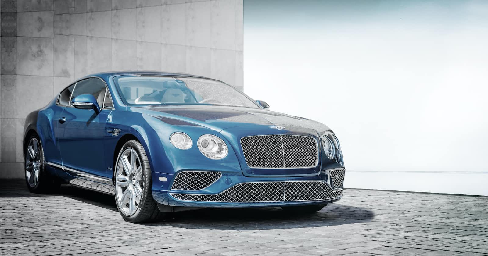 Blue Bentley car